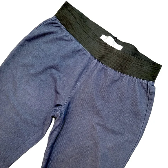 Badgley Mischka American Glamour Faux Denim Blue Leggings Size Medium - Picture 2 of 7